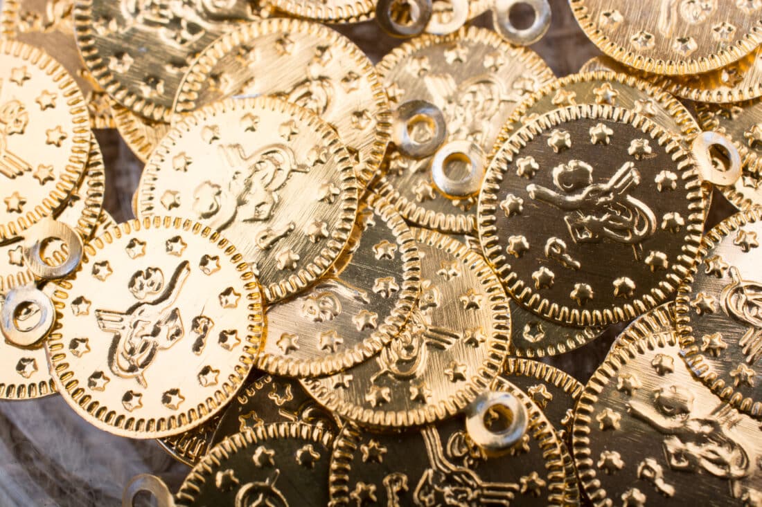 Fake gold coins.