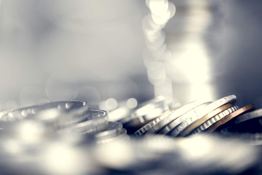 Silver coins.