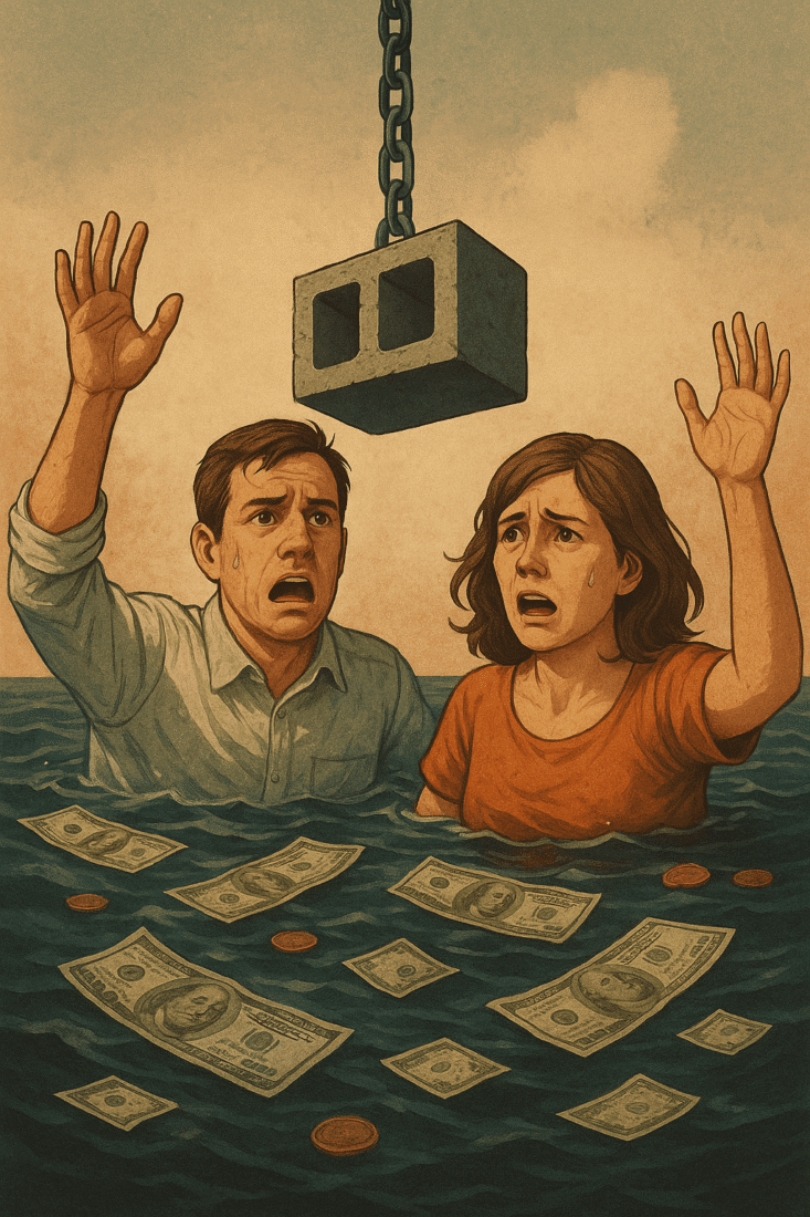 U.S. households drowning financially