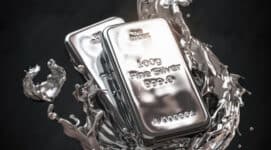 is silver in a bubble