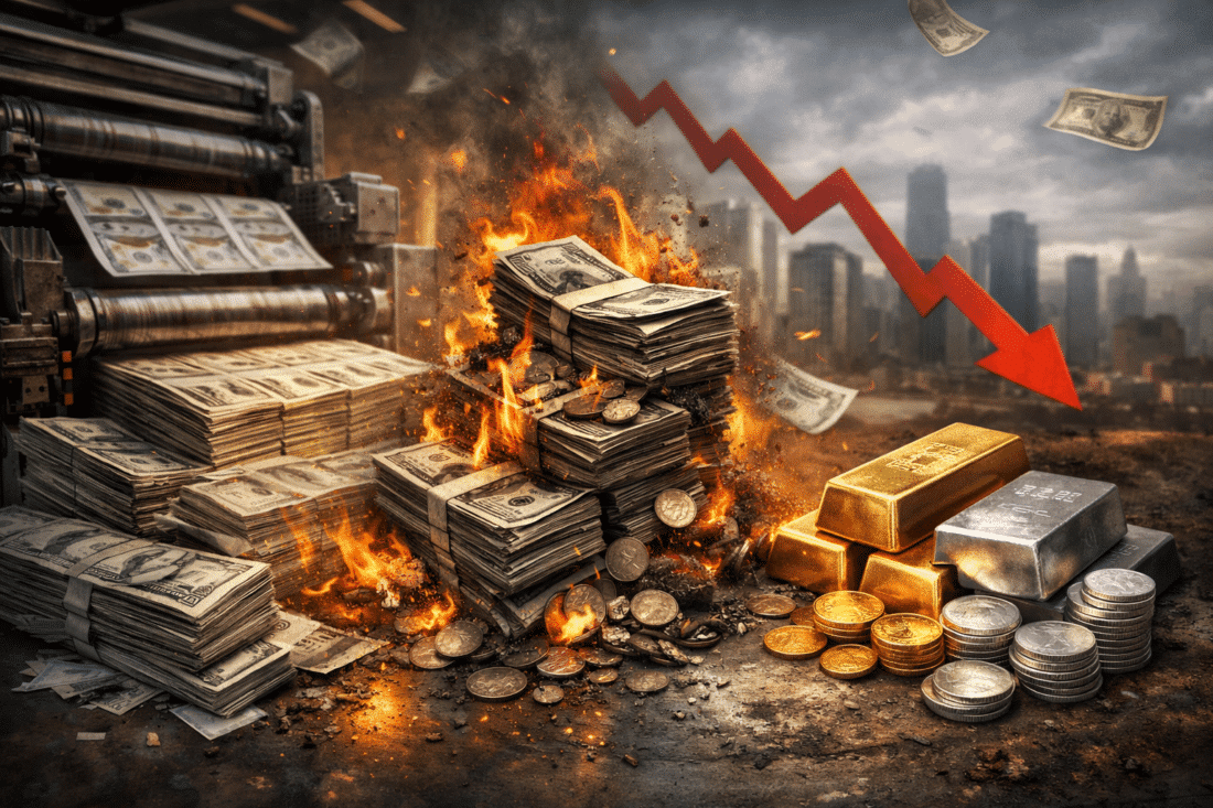 Fed money printing and dollar devaluation