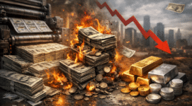 Fed money printing and dollar devaluation