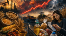 Global food costs rising with higher grocery prices, vegetable oil inflation, and supply chain disruptions
