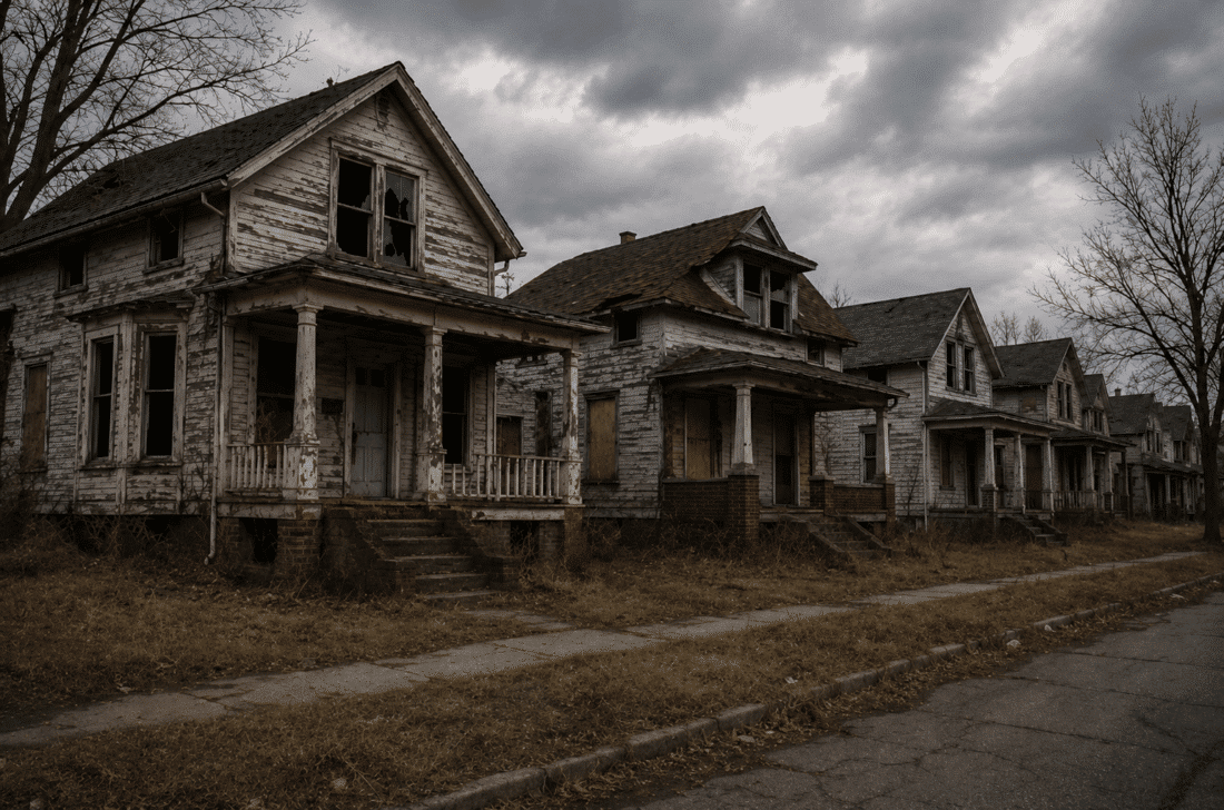 Abandoned homes in America as zombie foreclosures surge during economic collapse fears