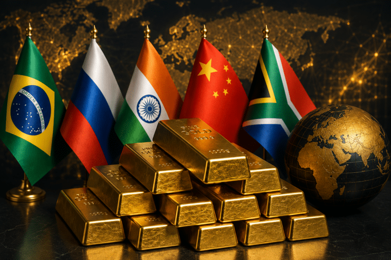 BRICS currency nations increasing gold reserves beyond 6,000 tonnes as central banks diversify away from the U.S. dollar