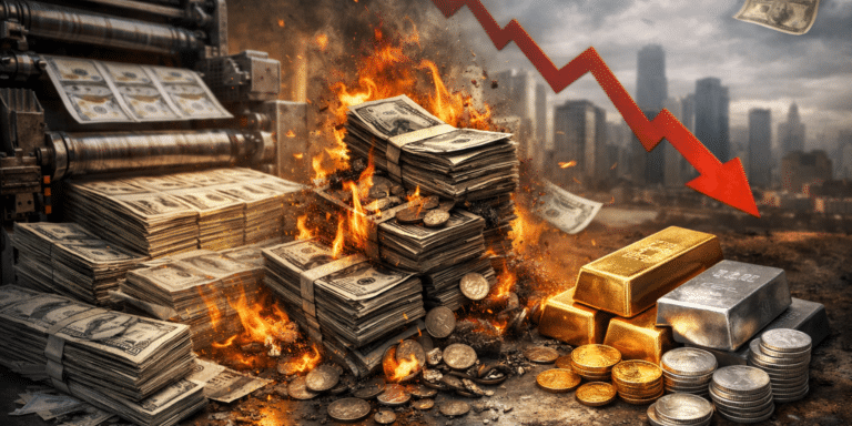 Fed money printing and dollar devaluation