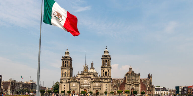 Panoramic,View,Of,Zocalo,And,Cathedral,-,Mexico,City,,Mexico