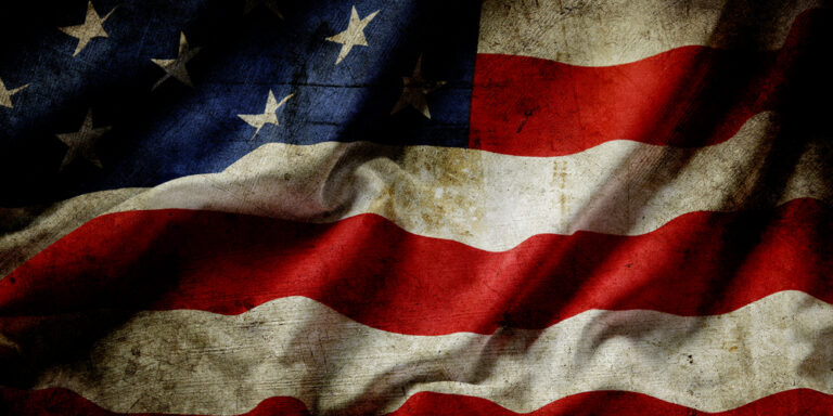 Closeup,Of,Grunge,American,Flag