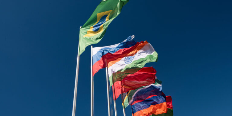 Flags,Of,The,Brics,Countries,In,The,Blue,Sky