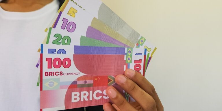 Man,Holding,A,Brics,Currency,Illustration,That,Could,Shake,The