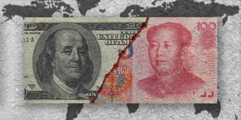 Usa,Versus,China,,Economic,War,Concept