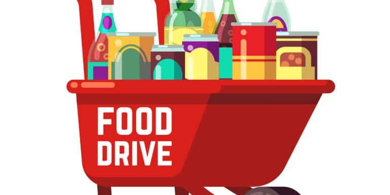 Food,Drive,Bank,Thanksgiving,And,Christmas,Holiday,Donation,Vector,Concept.