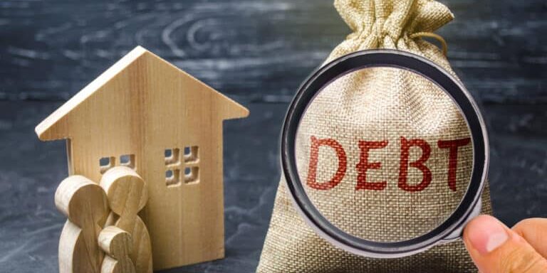 A,Bag,Of,Money,With,The,Word,Debt,And,The