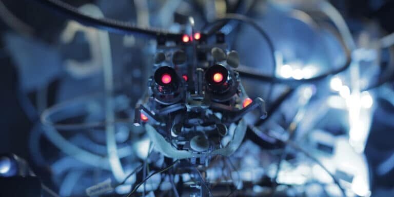 Cyborg,With,Multiple,Red,Eyes