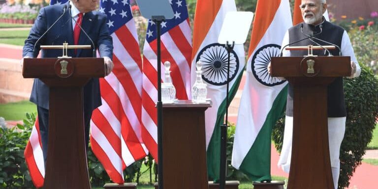 India-february,25,2020:,Prime,Minister,Narendra,Modi,And,Donald,Trump,Discussed