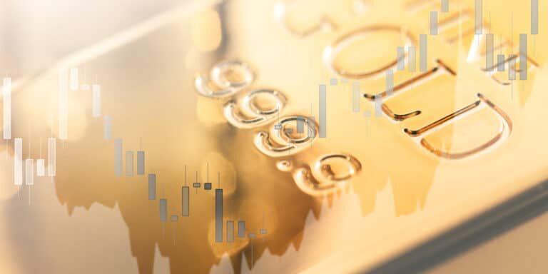 Candlestick,Chart,Showing,Changes,In,Price,Of,Gold.,Concept,Of