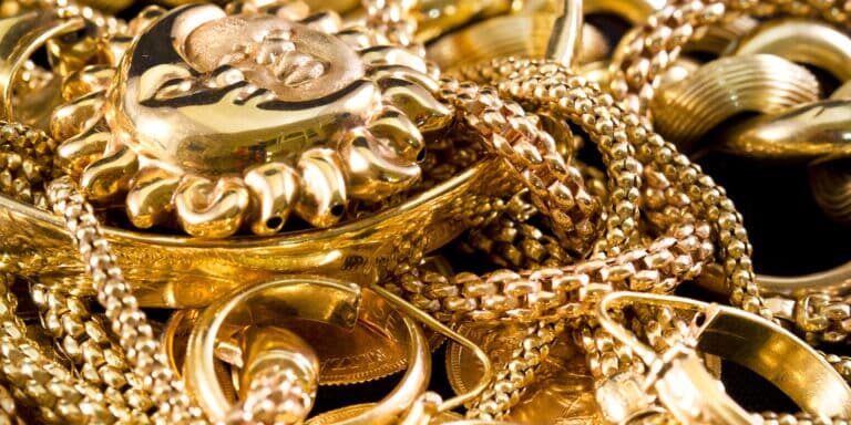 Gold jewelry.