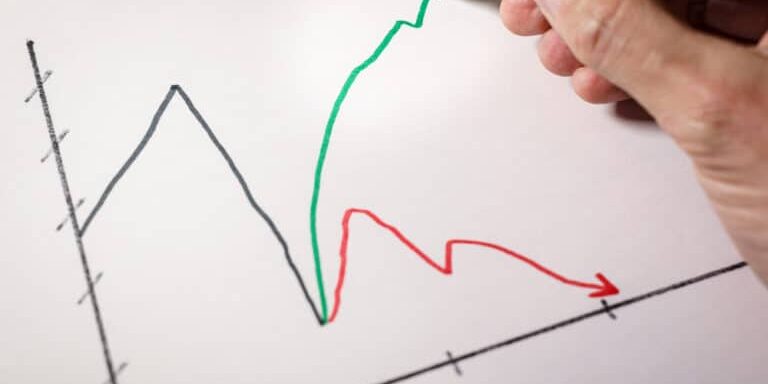 Hand,Drawing,A,Green,Arrow,On,A,Line,Chart,Showing