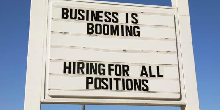 Business,Is,Booming,Sign,In,Austin,,Texas,Market