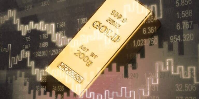 Gold,Price,And,Rising,Chart.,Business,And,Finance,Concept.,Gold