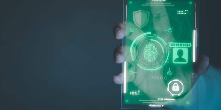 Man,Show,Digital,Id,Identify,User,Checking,Status,Show,Information.