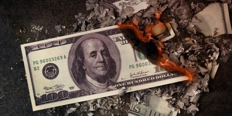 A,Hundred,Dollars,Burn,In,A,Fire,On,A,Black