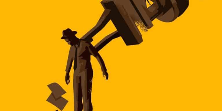 Your,Services,Are,No,Longer,Required.,A,Businessman,Looses,Grip