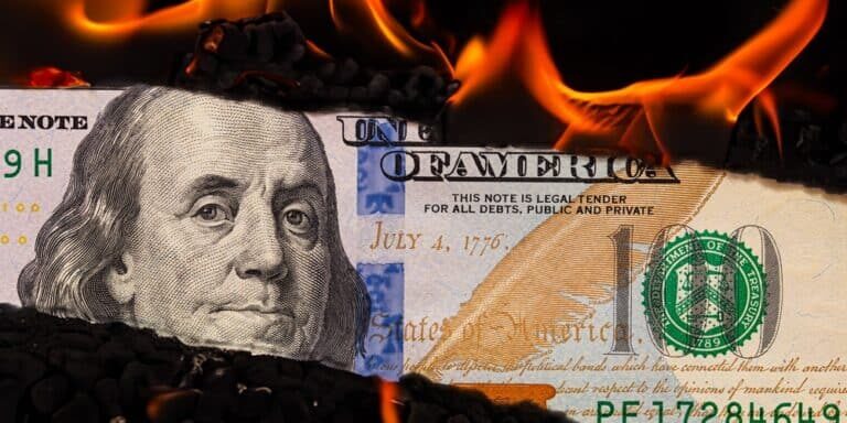 100,Us,Dollar,Banknote,In,Flame,Ror,Design,Purpose U.S. Liquidity Crisis Ahead