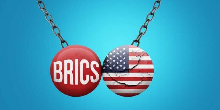 Brics,Cracked,Usa,3d,Concept,Background.