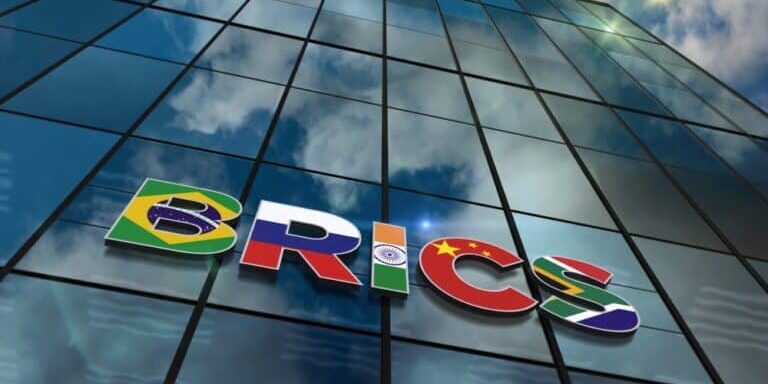 Brics,Group,Glass,Building,Concept.,Brazil,Russia,India,China,South