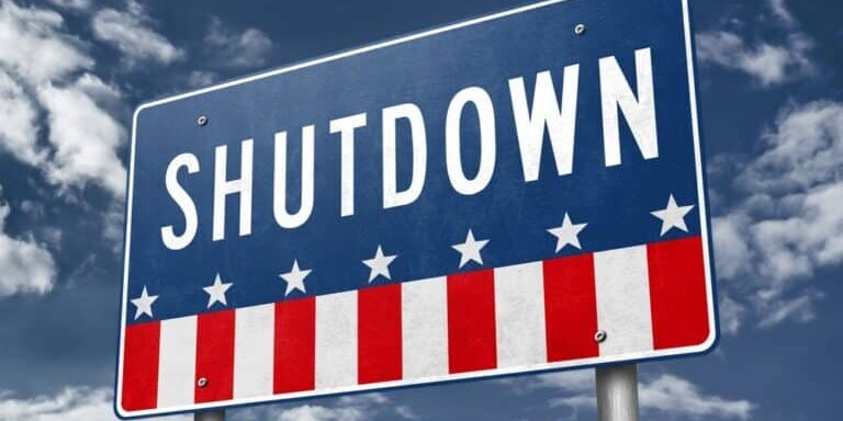 Government,Shutdown,Concept,-,Road,Sign,Concept