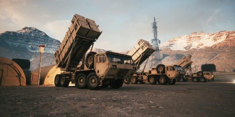 Military,Air,Defense,Battery.,Anti,Missile,Defense,System.,3d,Illustration