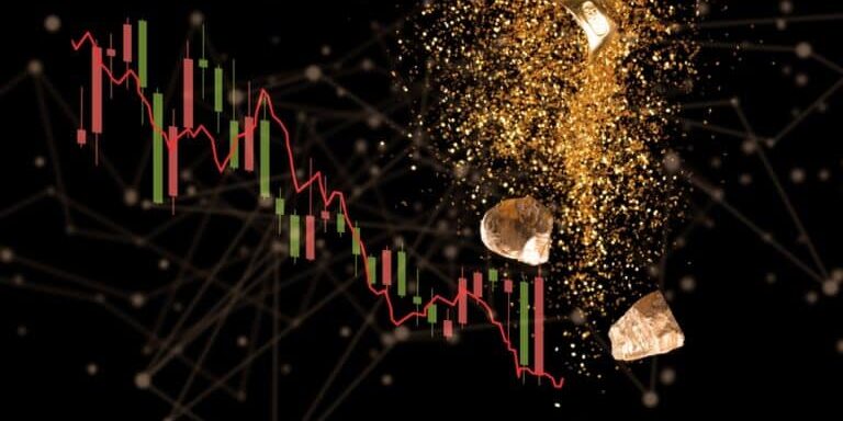 Price,Of,Gold,Decrease,Falling,Down,As,Economic,Recession.,Gold