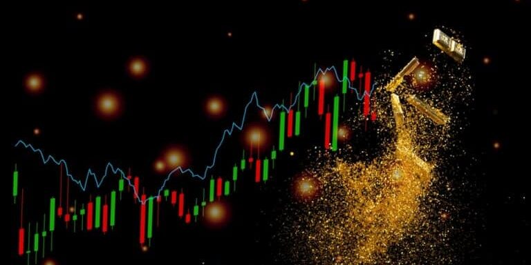 Gold,Bar,Glitter,Rise,Explosion,Increase,With,Graph.,Gold,Price