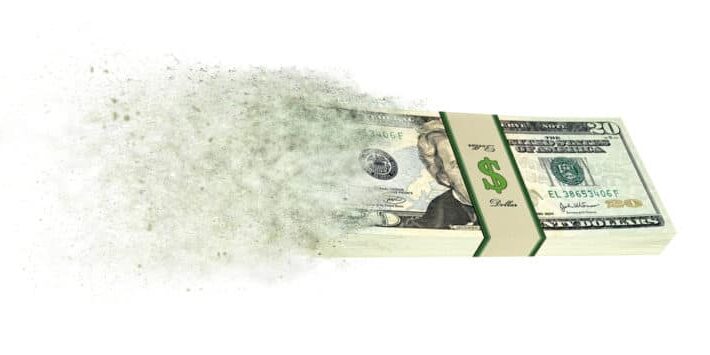 Dollar,Banknotes,Going,Up,In,Smoke