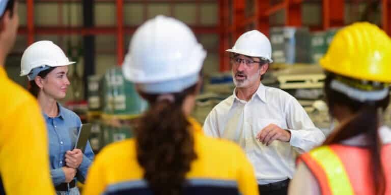 Professional,Caucasian,Manager,Engineer,Wearing,Safety,Hardhat,Is,Training,Industry Trump Jobs Report Truth