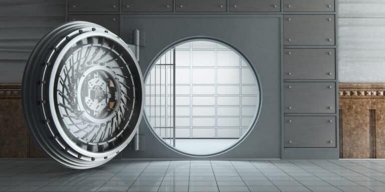 3d,Rendering,Of,An,Opened,Huge,Empty,Bank,Vault,Front Trump Hints Gold Conspiracy