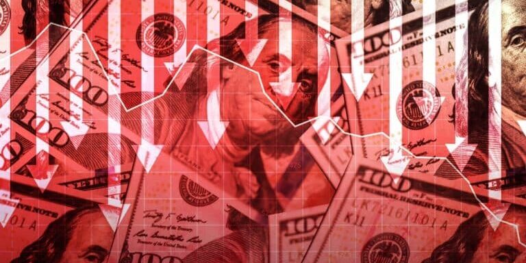 Us,Dollar,Price,Going,Down,With,Red,Graph,And,Arrows Us,Dollar,Price,Going,Down,With,Red,Graph,And,Arrows