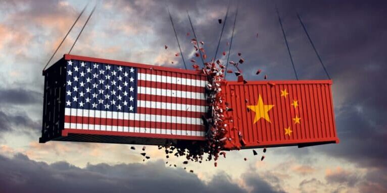 Usa,And,China,Trade,War.,Us,Of,America,And,Chinese