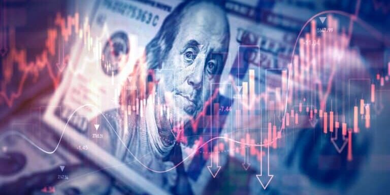 Stock,Market,Trading,Graph,American,Dollar,Is,Damage.effect,Of,Recession