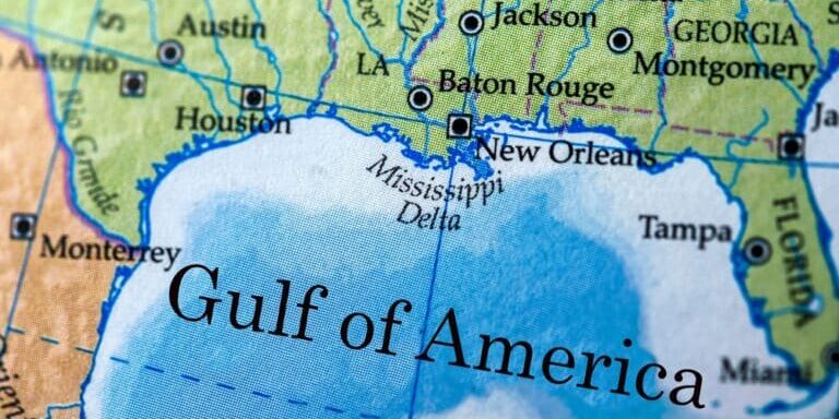 Map,Showing,The,Gulf,Of,America