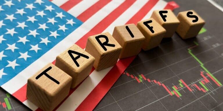 Container,Tariffs,Word,On,Flag,Of,The,United,States,Of