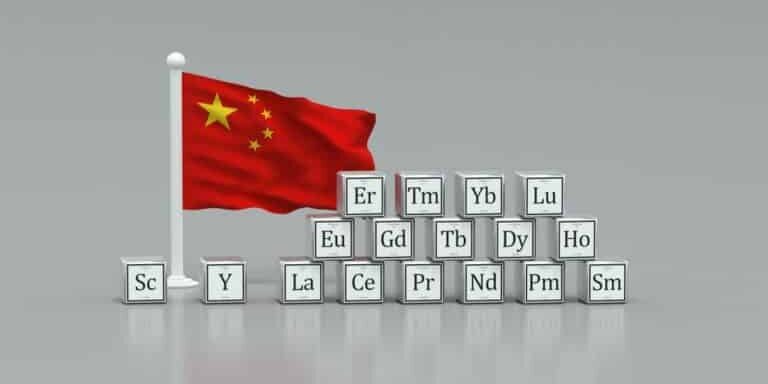 Rare-earth,Elements,With,Chinese,Flag,-,3d,Rendering