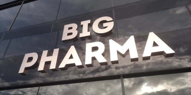 Sign,Big,Pharma,On,The,Facade,Of,The,Office,Building.