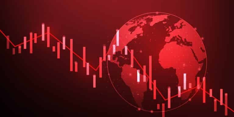 Global,Finance,Business,Economic,Crisis,Investment,Down,Red,Background.,Economic