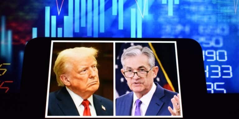 The,Concept,Of,U.s.,President,Donald,Trump,And,Federal,Reserve Powell Blames Trump Tariffs