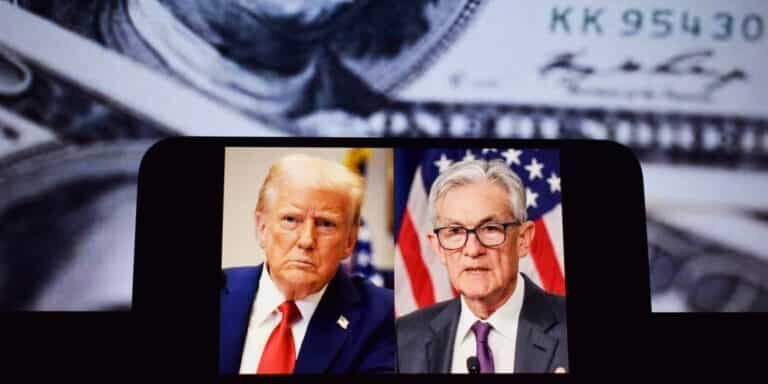 The,Concept,Of,U.s.,President,Donald,Trump,And,Federal,Reserve