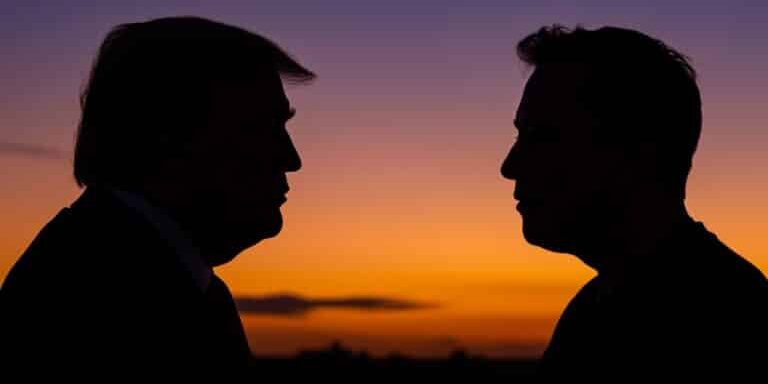 Trump,Vs,Musk,Silhouette Trump,Vs,Musk,Silhouette
