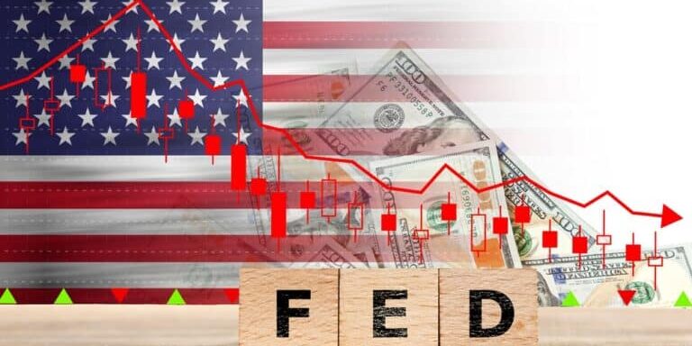 Federal,Reserve.,Fed,Text,On,Wooden,Blocks,With,Dollar,Bills