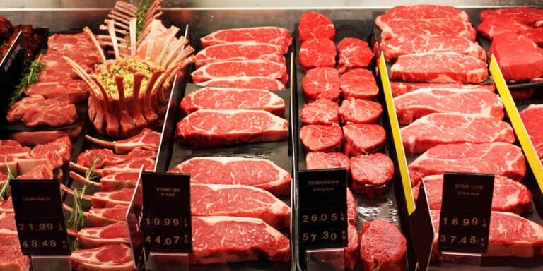 Selection,Of,Different,Cuts,Of,Fresh,Raw,Red,Meat,In